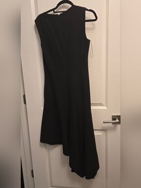 Michael Kors Collectipn Black Asymmetric Hem Sleeveless Dress Size 12